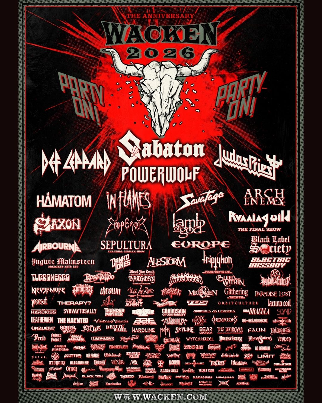 Wacken 2026: Stage Times and Major Names Revealed